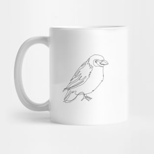 Cape Weaver Bird Line Drawing Mug